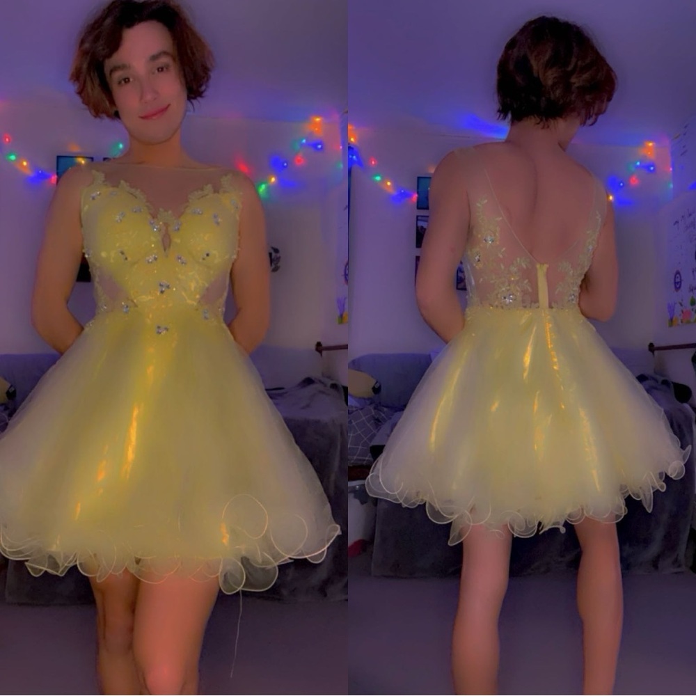Elegant Yellow Kids Formal Dress